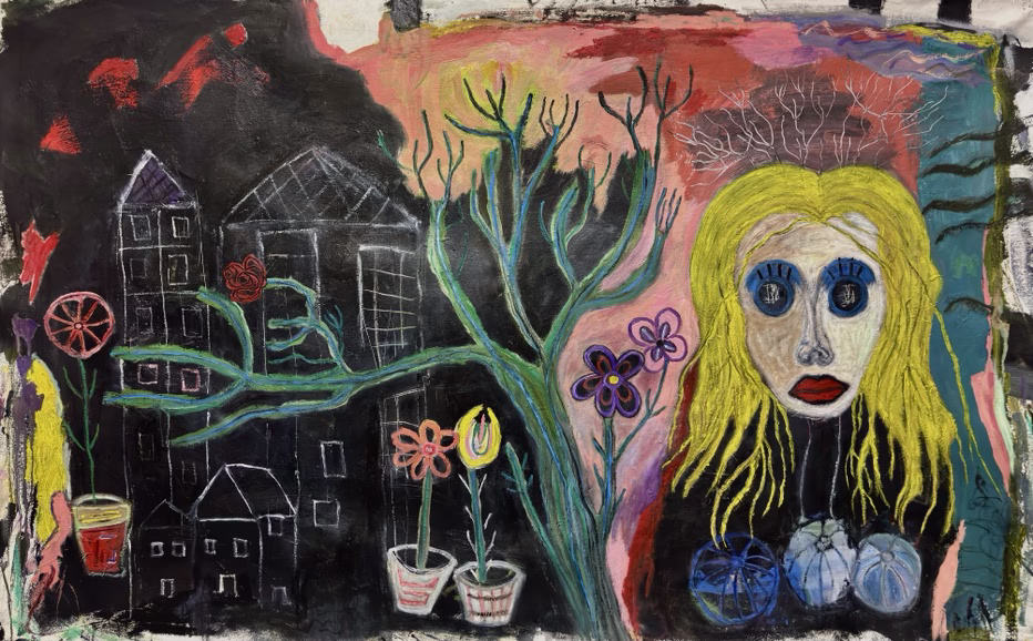 In the Night of Fairytales and Madness oil painting by contemporary artist Siro Carraro